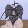 copper grape leaf pendant