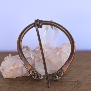 copper celtic brooch