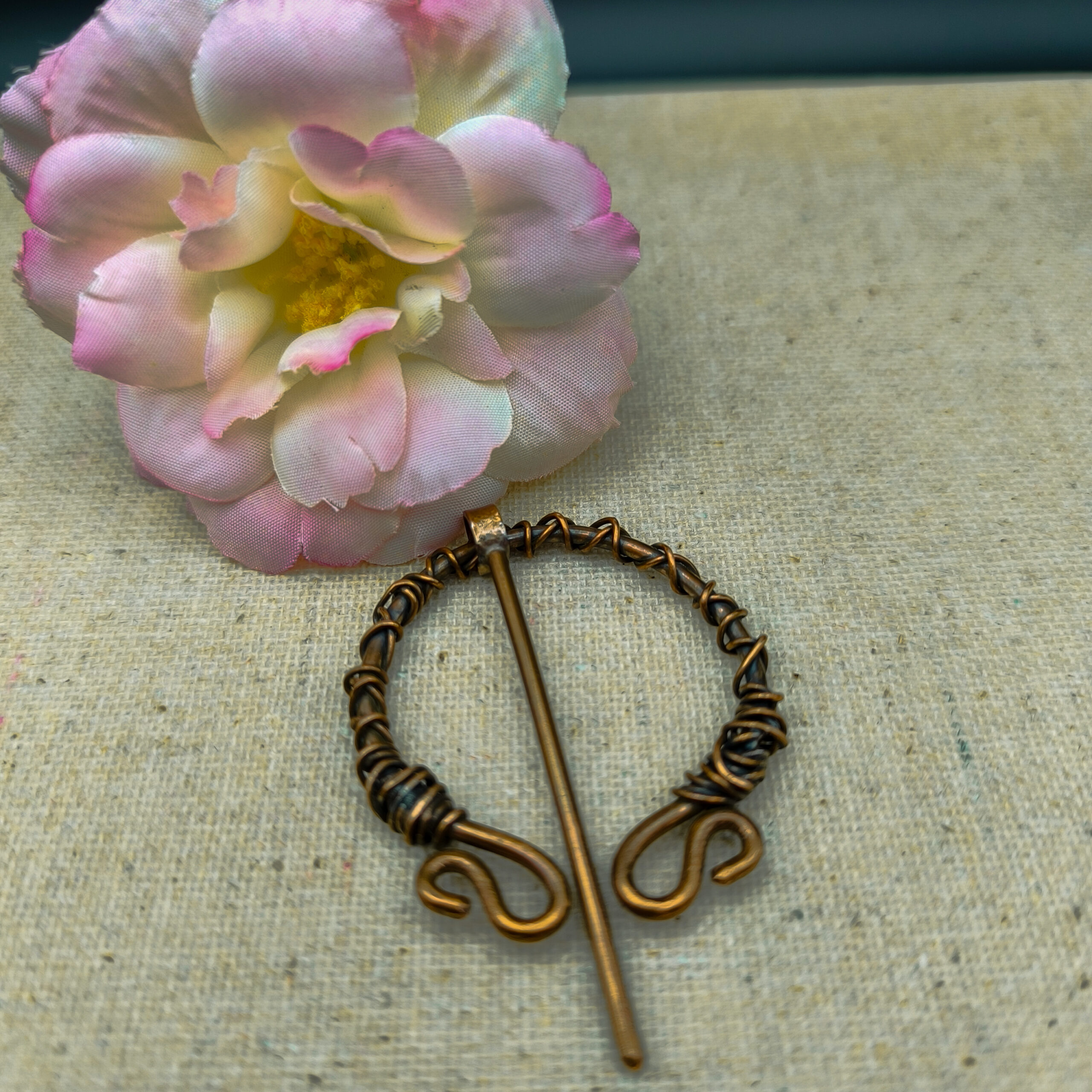 Copper Pennanular Brooch