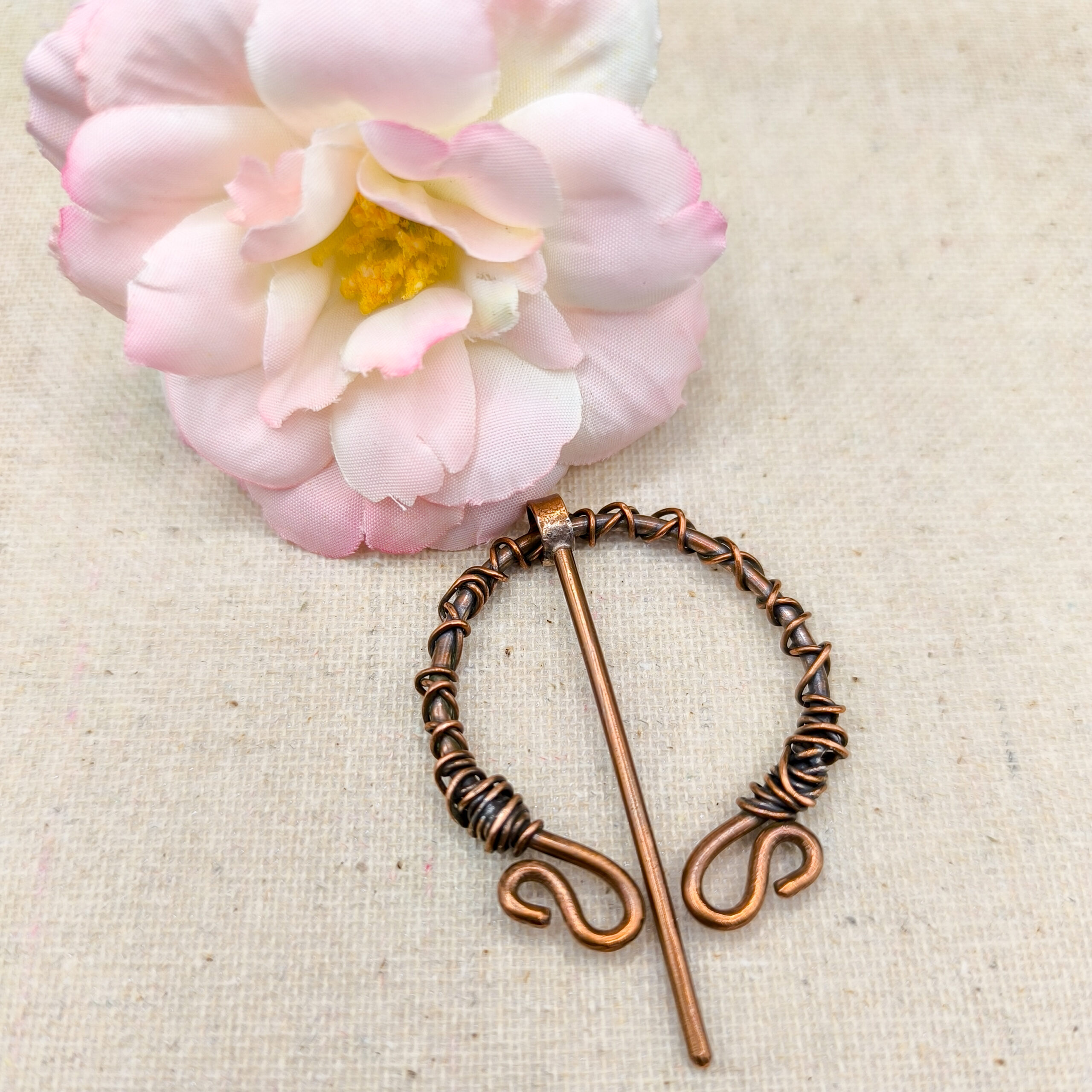 Copper Pennanular Brooch