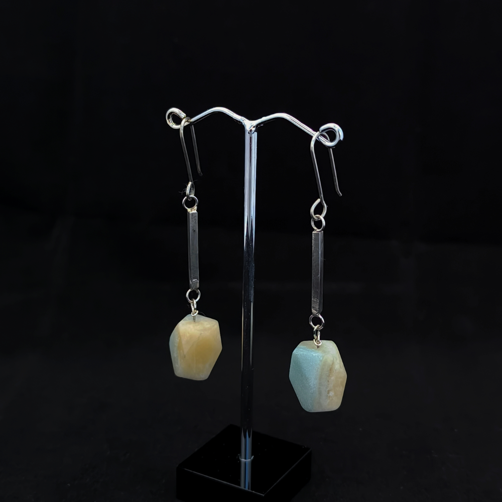 aquamarine crystal earrings