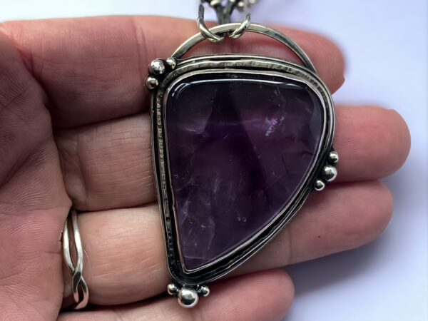 Sterling Silver Amethyst Necklace - Image 3