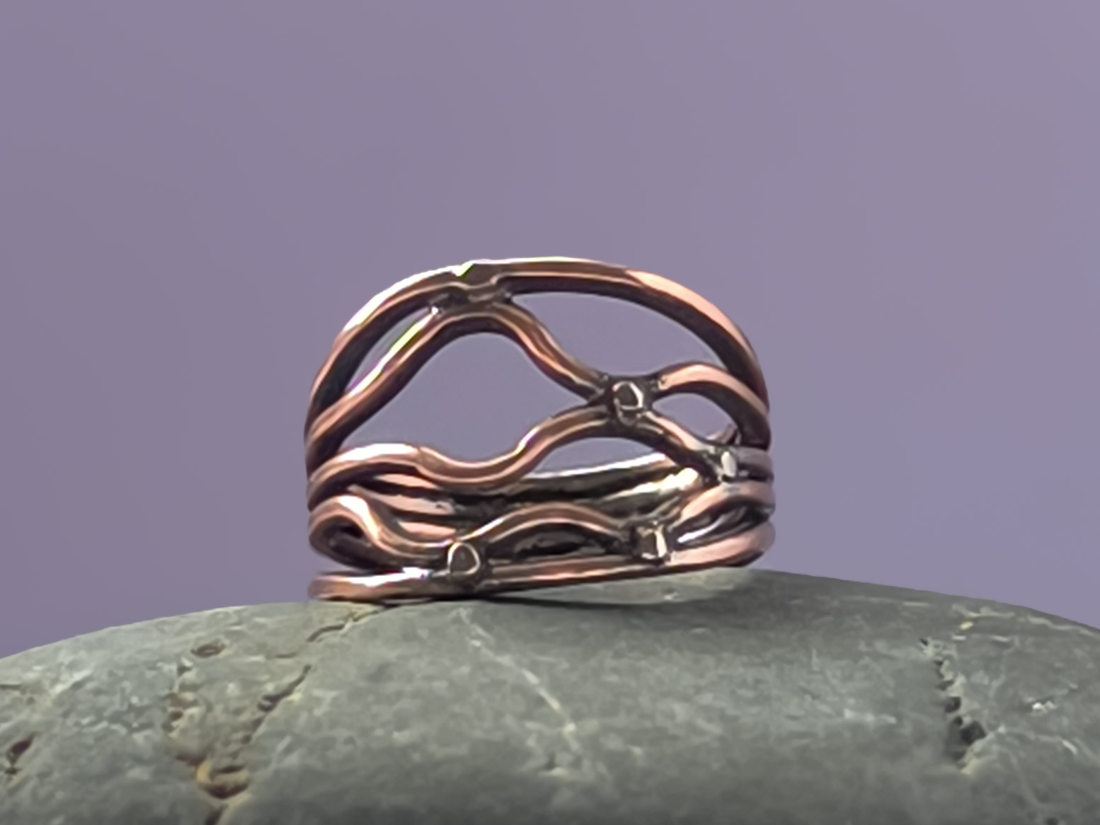copper lace ring
