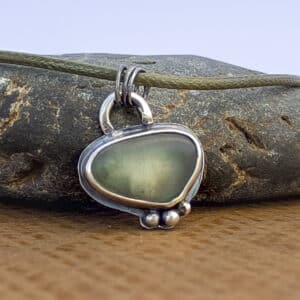 green sea glass pendant
