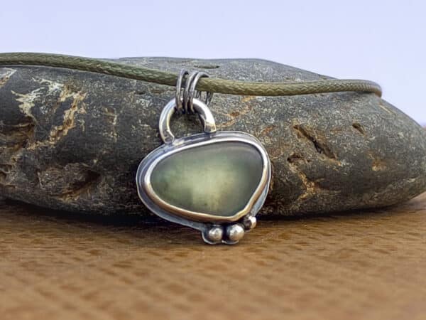 green sea glass pendant