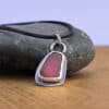 Red sea glass pendant